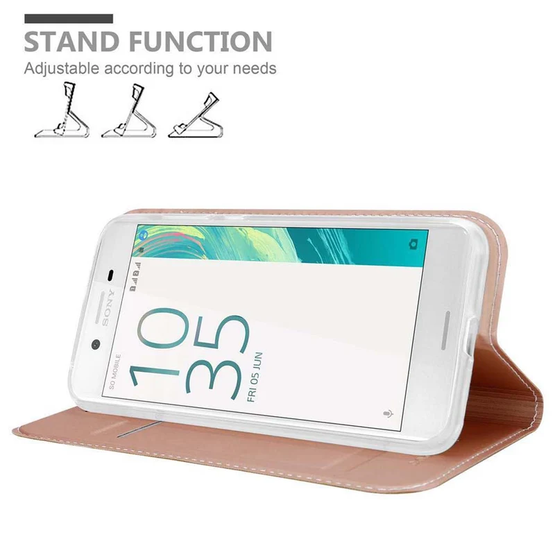 Cadorabo Hülle kompatibel mit Sony Xperia X Schutzhülle mit Magnetverschluss, Standfunktion und Kartenfach