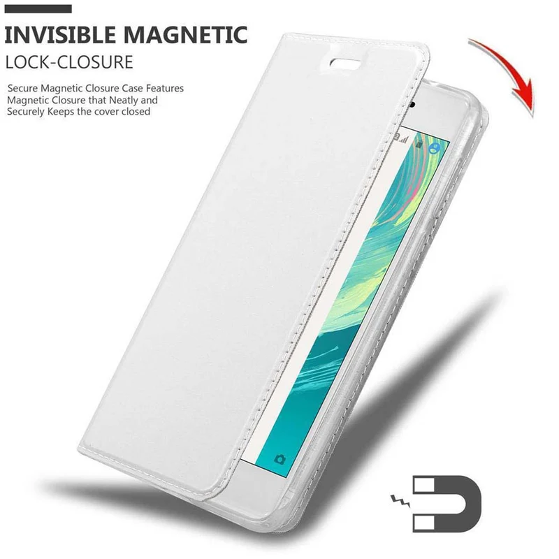 Cadorabo Hülle kompatibel mit Sony Xperia X Schutzhülle mit Magnetverschluss, Standfunktion und Kartenfach