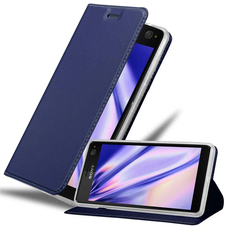 Cadorabo Hülle kompatibel mit Sony Xperia C4 Schutzhülle mit Magnetverschluss, Standfunktion und Kartenfach