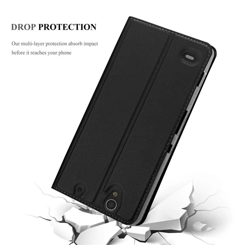 Cadorabo Hülle kompatibel mit Sony Xperia C4 Schutzhülle mit Magnetverschluss, Standfunktion und Kartenfach