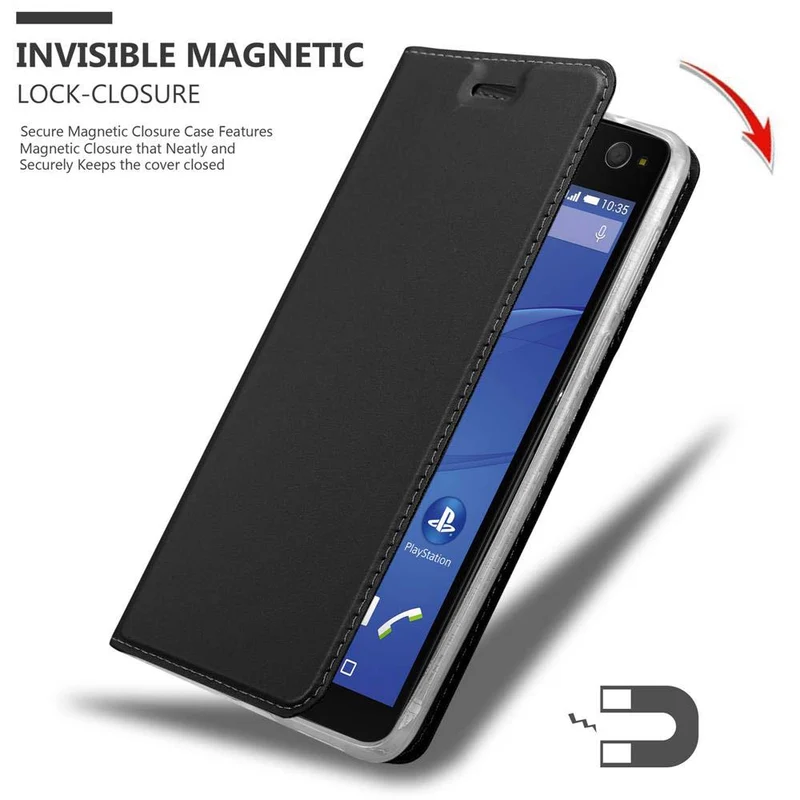 Cadorabo Hülle kompatibel mit Sony Xperia C4 Schutzhülle mit Magnetverschluss, Standfunktion und Kartenfach