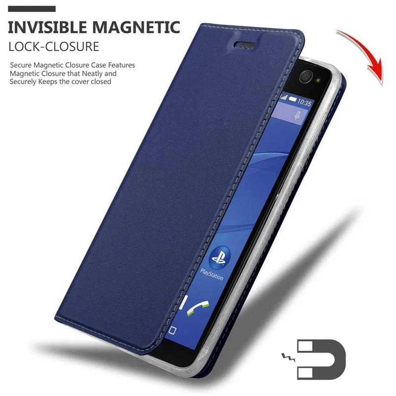 Cadorabo Hülle kompatibel mit Sony Xperia C4 Schutzhülle mit Magnetverschluss, Standfunktion und Kartenfach