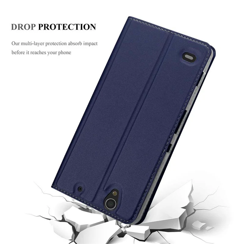 Cadorabo Hülle kompatibel mit Sony Xperia C4 Schutzhülle mit Magnetverschluss, Standfunktion und Kartenfach