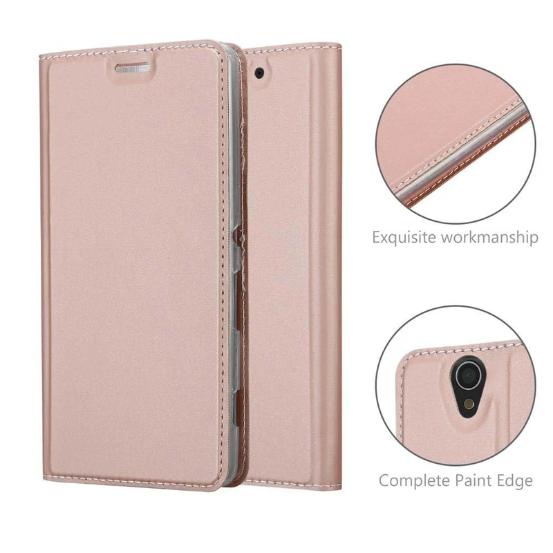 Cadorabo Hülle kompatibel mit Sony Xperia C4 Schutzhülle mit Magnetverschluss, Standfunktion und Kartenfach