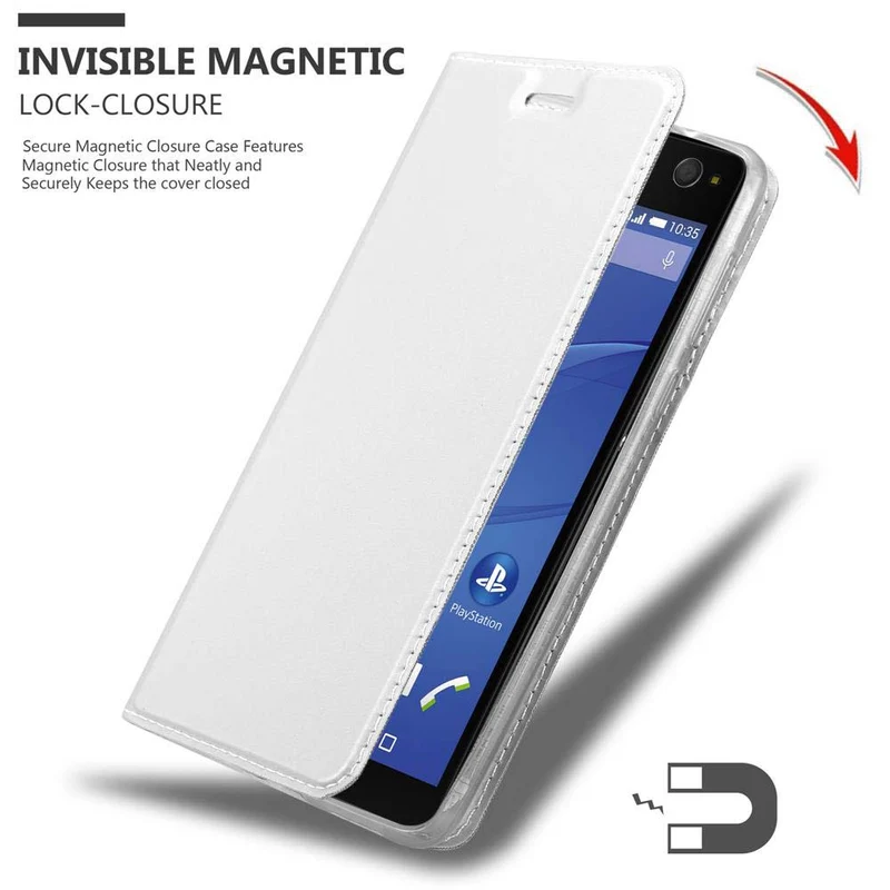 Cadorabo Hülle kompatibel mit Sony Xperia C4 Schutzhülle mit Magnetverschluss, Standfunktion und Kartenfach