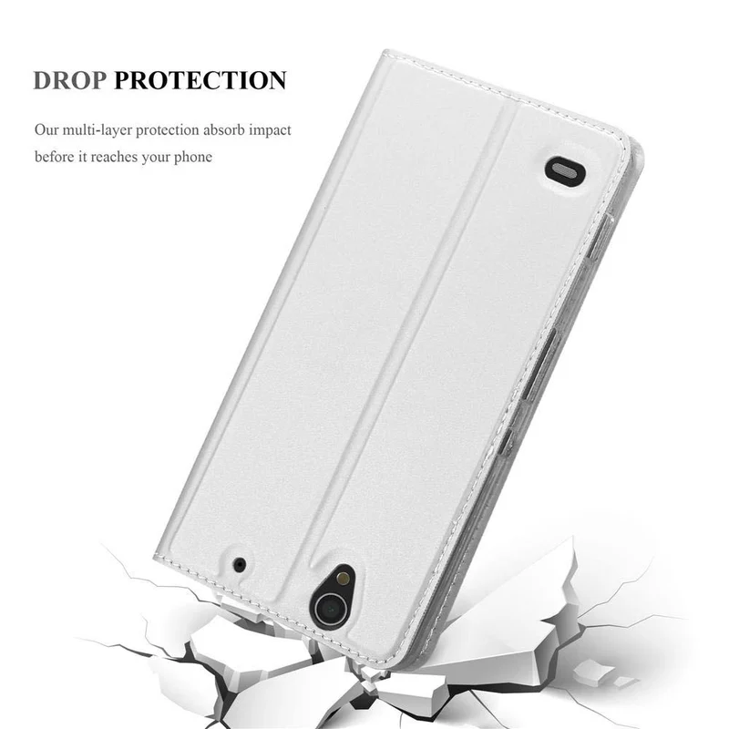 Cadorabo Hülle kompatibel mit Sony Xperia C4 Schutzhülle mit Magnetverschluss, Standfunktion und Kartenfach