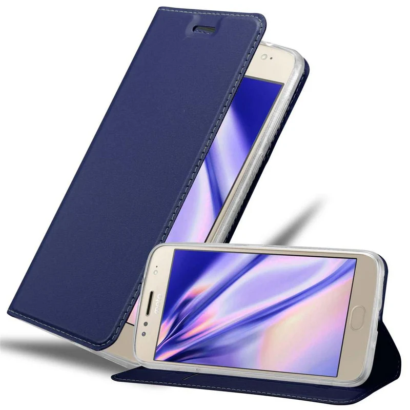 Cadorabo Hülle kompatibel mit Motorola MOTO G5S PLUS Schutzhülle mit Magnetverschluss, Standfunktion und Kartenfach