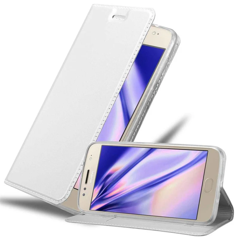 Cadorabo Hülle kompatibel mit Motorola MOTO G5S PLUS Schutzhülle mit Magnetverschluss, Standfunktion und Kartenfach