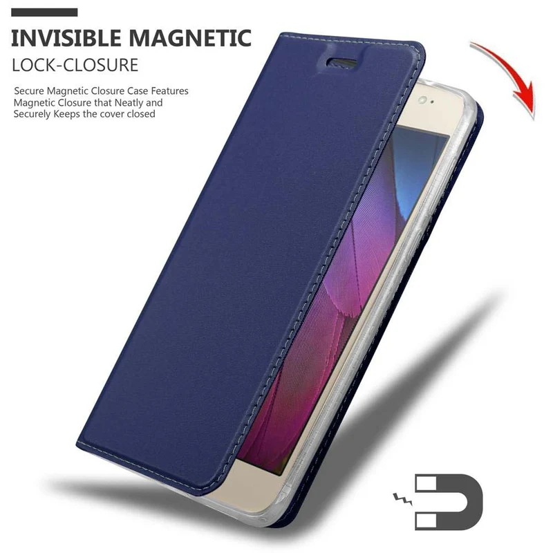 Cadorabo Hülle kompatibel mit Motorola MOTO G5S PLUS Schutzhülle mit Magnetverschluss, Standfunktion und Kartenfach