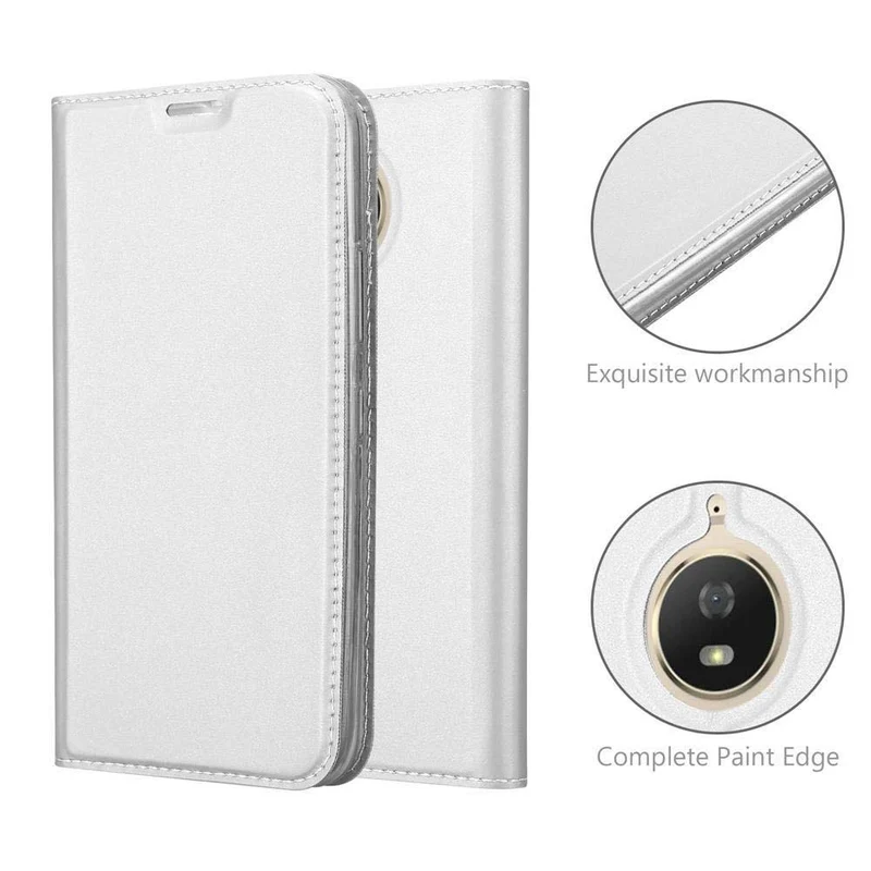 Cadorabo Hülle kompatibel mit Motorola MOTO G5S PLUS Schutzhülle mit Magnetverschluss, Standfunktion und Kartenfach