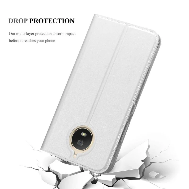 Cadorabo Hülle kompatibel mit Motorola MOTO G5S PLUS Schutzhülle mit Magnetverschluss, Standfunktion und Kartenfach