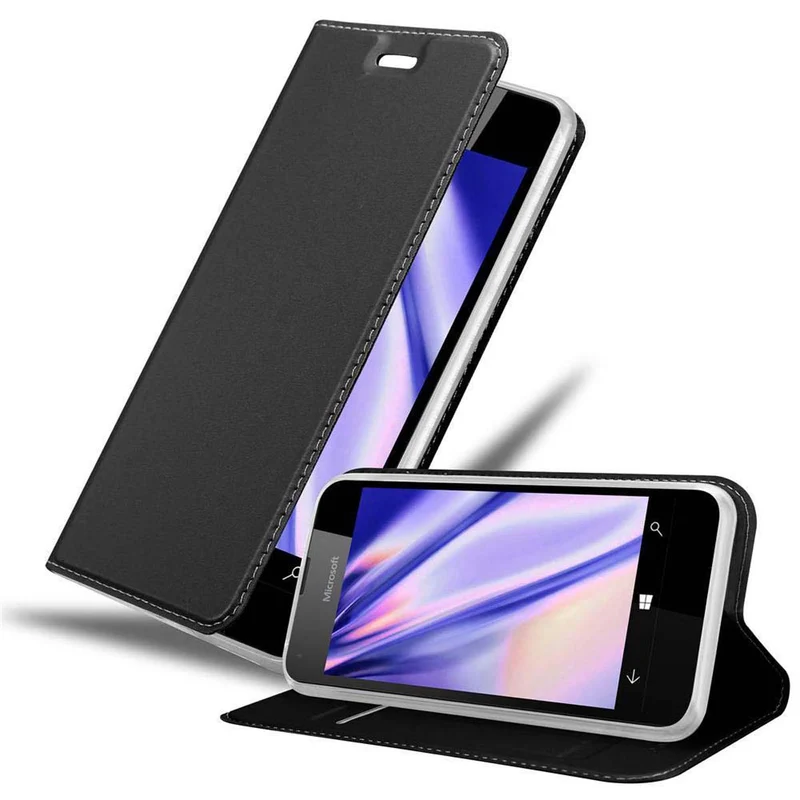 Cadorabo Hülle kompatibel mit Nokia Lumia 550 Schutzhülle mit Magnetverschluss, Standfunktion und Kartenfach