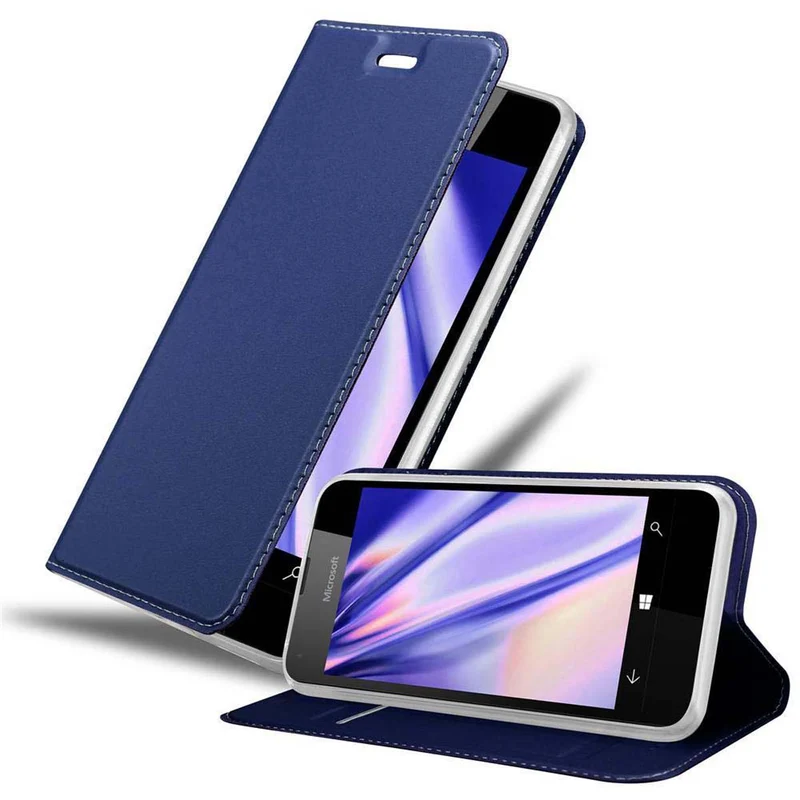 Cadorabo Hülle kompatibel mit Nokia Lumia 550 Schutzhülle mit Magnetverschluss, Standfunktion und Kartenfach