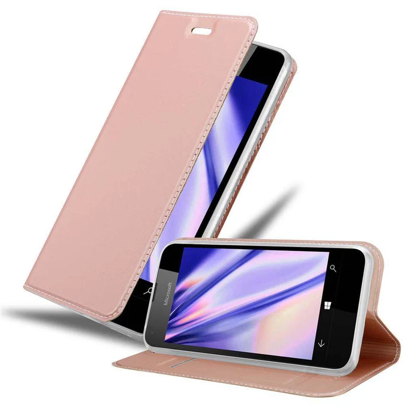 Cadorabo Hülle kompatibel mit Nokia Lumia 550 Schutzhülle mit Magnetverschluss, Standfunktion und Kartenfach