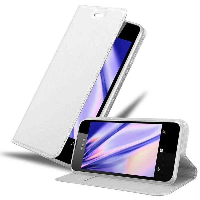 Cadorabo Hülle kompatibel mit Nokia Lumia 550 Schutzhülle mit Magnetverschluss, Standfunktion und Kartenfach