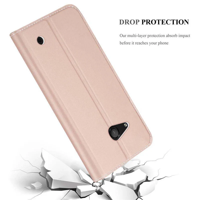 Cadorabo Hülle kompatibel mit Nokia Lumia 550 Schutzhülle mit Magnetverschluss, Standfunktion und Kartenfach