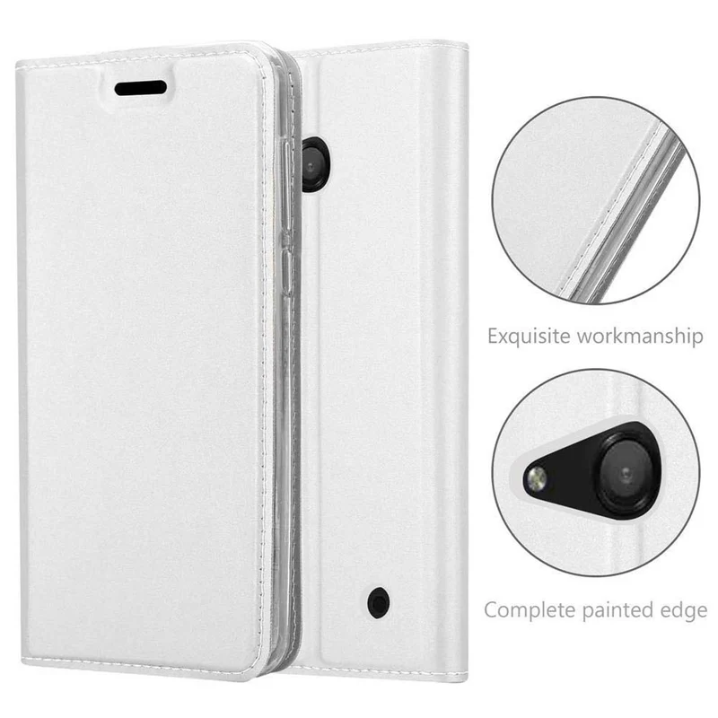 Cadorabo Hülle kompatibel mit Nokia Lumia 550 Schutzhülle mit Magnetverschluss, Standfunktion und Kartenfach