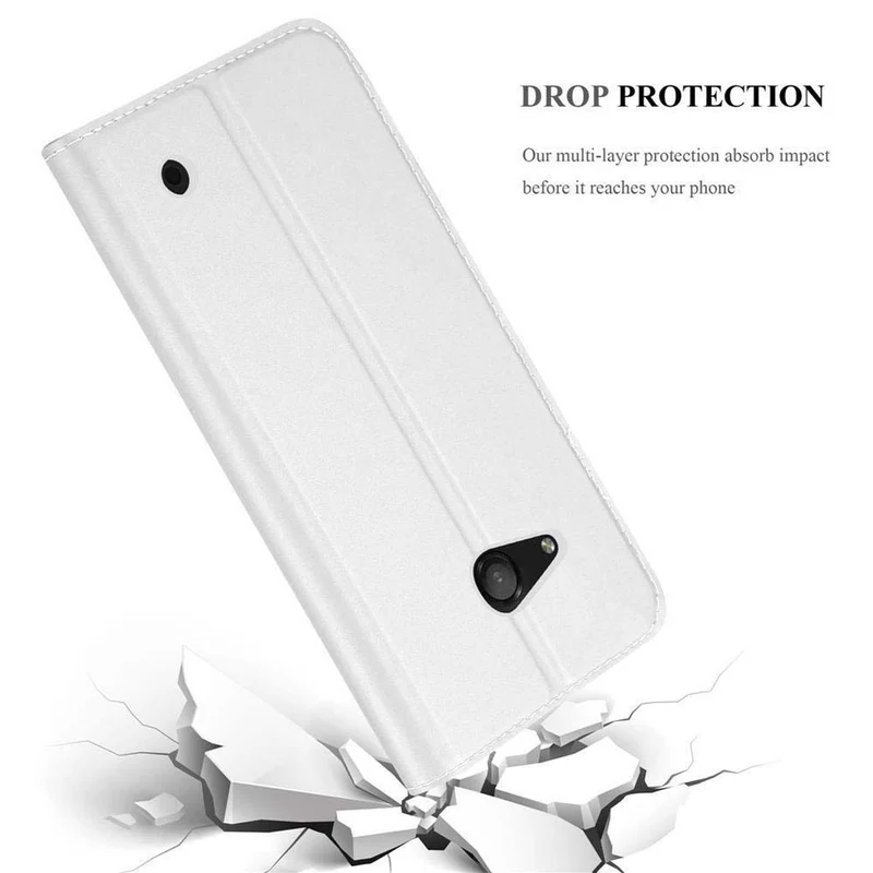 Cadorabo Hülle kompatibel mit Nokia Lumia 550 Schutzhülle mit Magnetverschluss, Standfunktion und Kartenfach