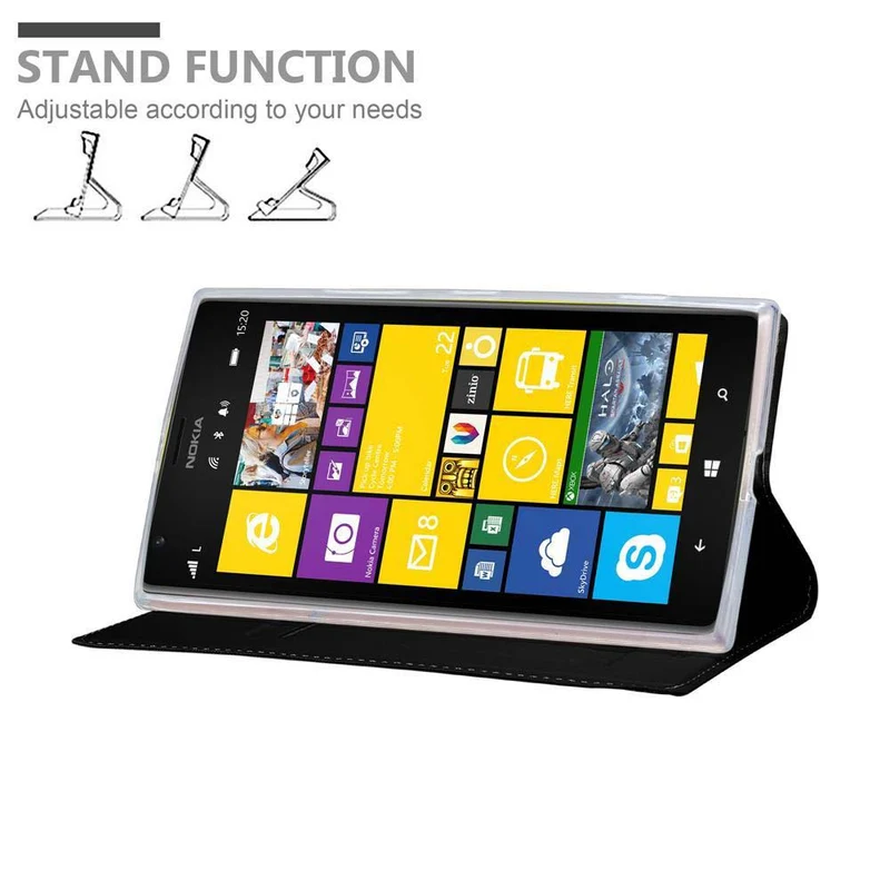 Cadorabo Hülle kompatibel mit Nokia Lumia 1520 Schutzhülle mit Magnetverschluss, Standfunktion und Kartenfach