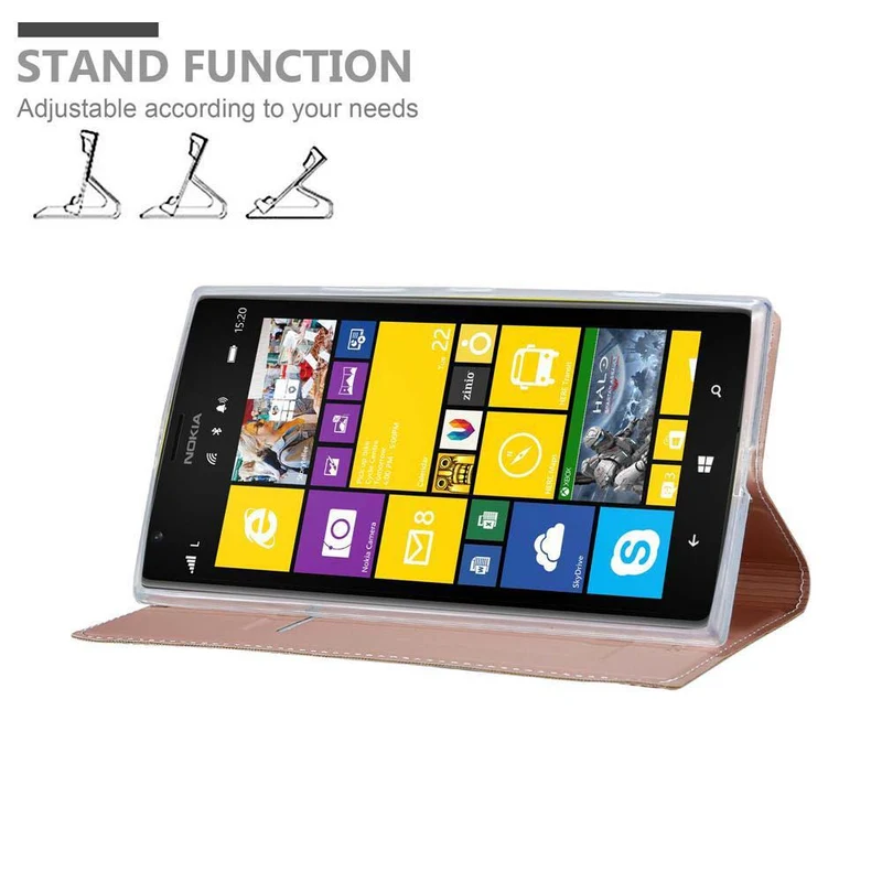 Cadorabo Hülle kompatibel mit Nokia Lumia 1520 Schutzhülle mit Magnetverschluss, Standfunktion und Kartenfach