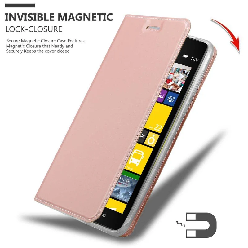 Cadorabo Hülle kompatibel mit Nokia Lumia 1520 Schutzhülle mit Magnetverschluss, Standfunktion und Kartenfach