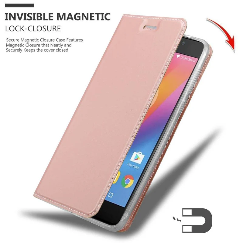 Cadorabo Hülle kompatibel mit Lenovo P2 Schutzhülle mit Magnetverschluss, Standfunktion und Kartenfach