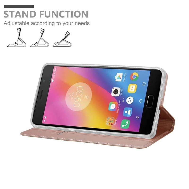 Cadorabo Hülle kompatibel mit Lenovo P2 Schutzhülle mit Magnetverschluss, Standfunktion und Kartenfach