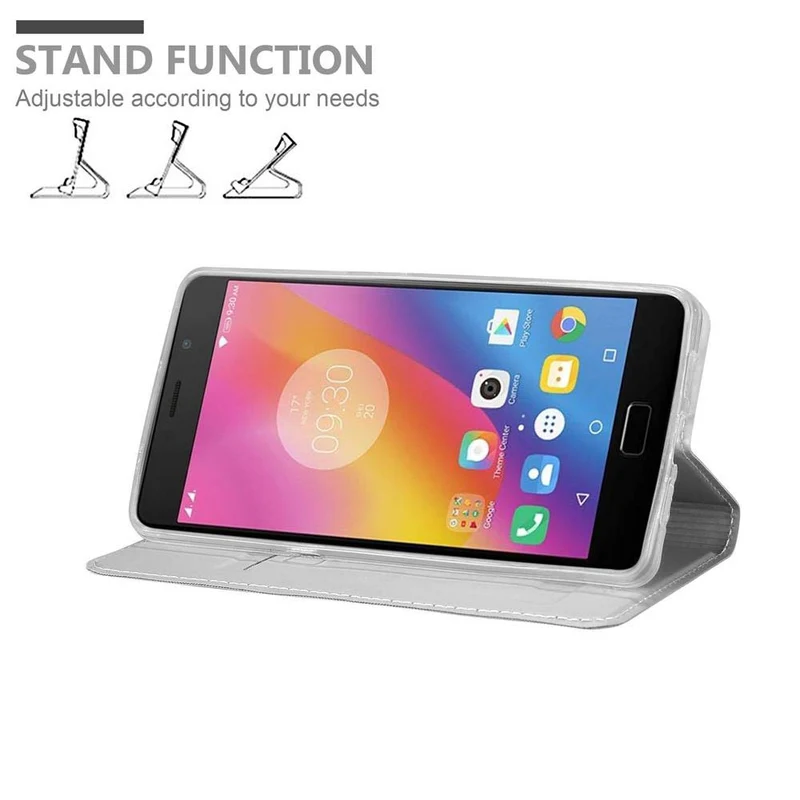 Cadorabo Hülle kompatibel mit Lenovo P2 Schutzhülle mit Magnetverschluss, Standfunktion und Kartenfach