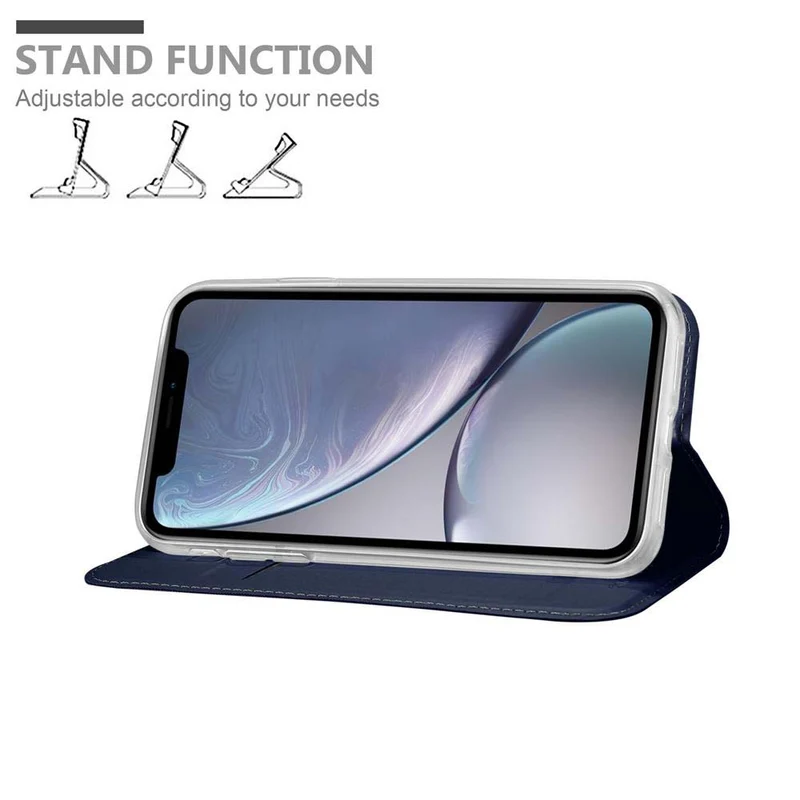 Cadorabo Hülle kompatibel mit Apple iPhone XR Schutzhülle mit Magnetverschluss, Standfunktion und Kartenfach