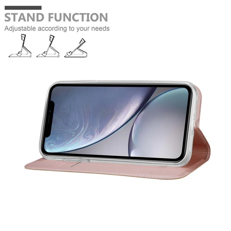 Cadorabo Hülle kompatibel mit Apple iPhone XR Schutzhülle mit Magnetverschluss, Standfunktion und Kartenfach