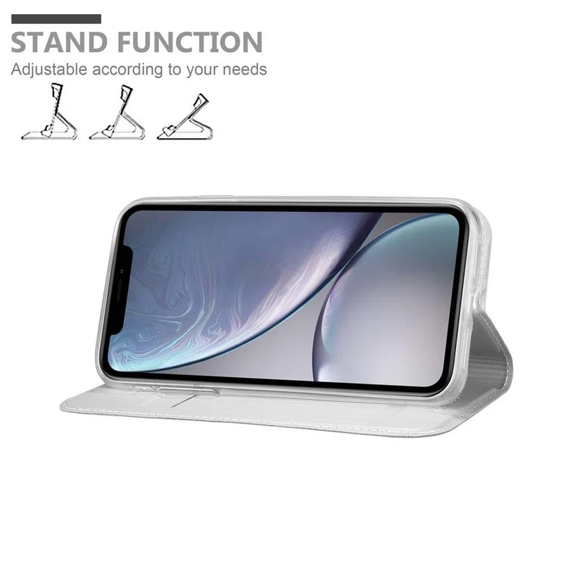 Cadorabo Hülle kompatibel mit Apple iPhone XR Schutzhülle mit Magnetverschluss, Standfunktion und Kartenfach