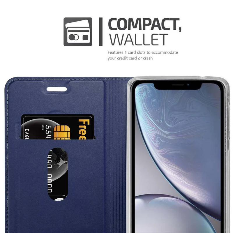 Cadorabo Hülle kompatibel mit Apple iPhone XS MAX Schutzhülle mit Magnetverschluss, Standfunktion und Kartenfach