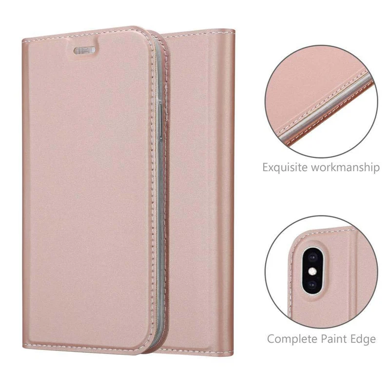 Cadorabo Hülle kompatibel mit Apple iPhone XS MAX Schutzhülle mit Magnetverschluss, Standfunktion und Kartenfach