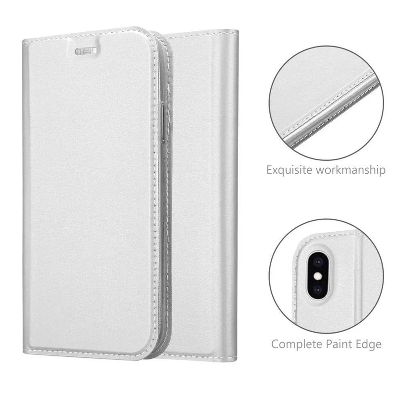 Cadorabo Hülle kompatibel mit Apple iPhone XS MAX Schutzhülle mit Magnetverschluss, Standfunktion und Kartenfach
