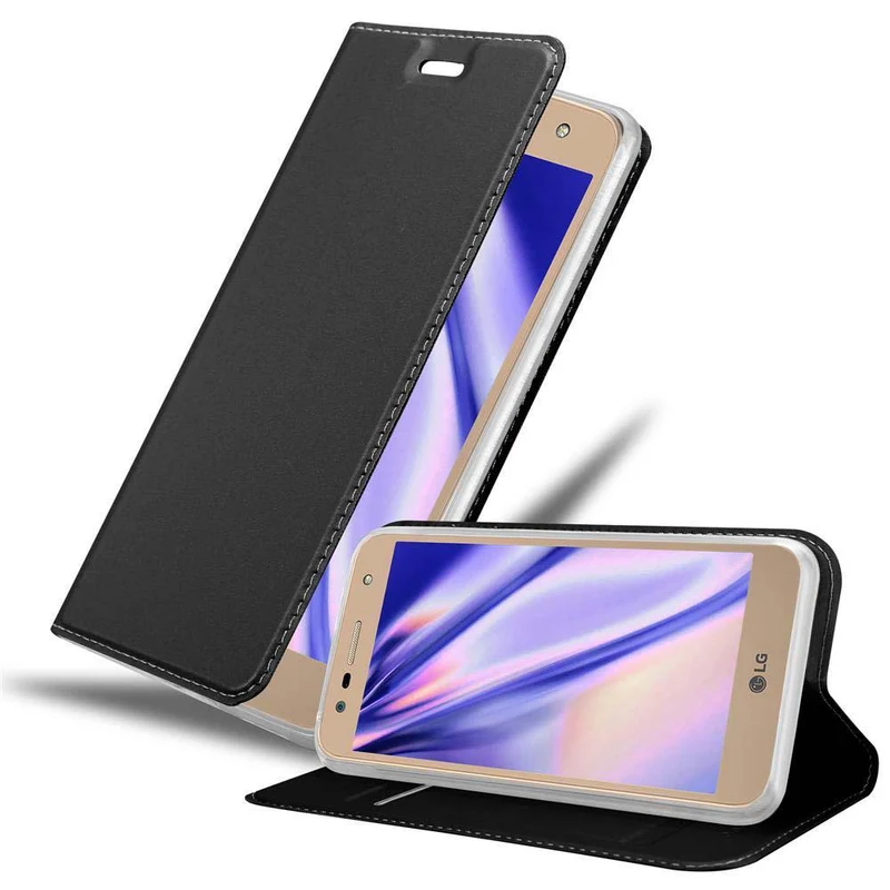 Cadorabo Hülle kompatibel mit LG X POWER 2 Schutzhülle mit Magnetverschluss, Standfunktion und Kartenfach