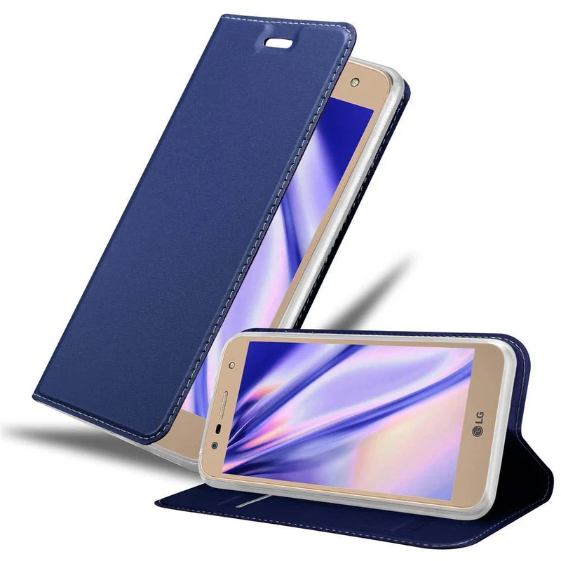 Cadorabo Hülle kompatibel mit LG X POWER 2 Schutzhülle mit Magnetverschluss, Standfunktion und Kartenfach