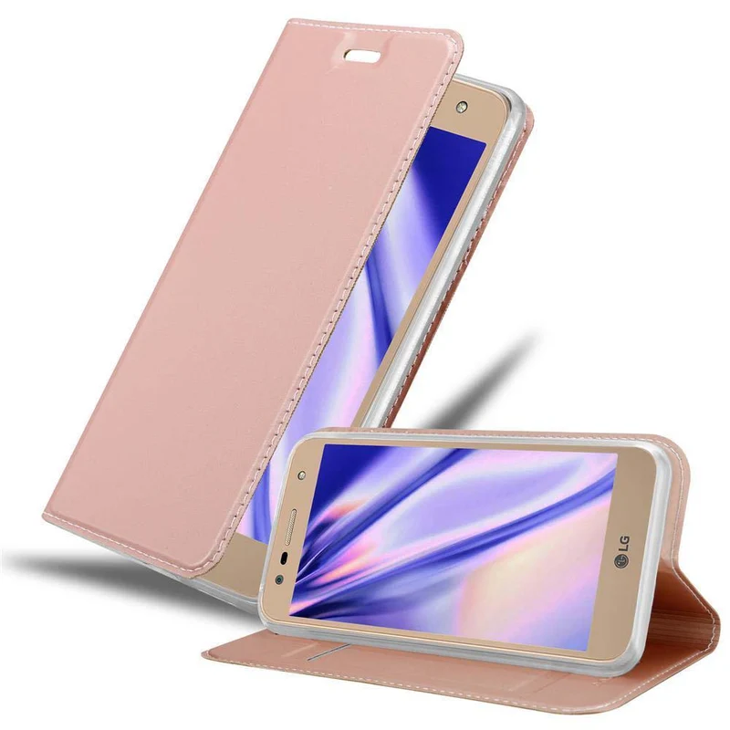 Cadorabo Hülle kompatibel mit LG X POWER 2 Schutzhülle mit Magnetverschluss, Standfunktion und Kartenfach