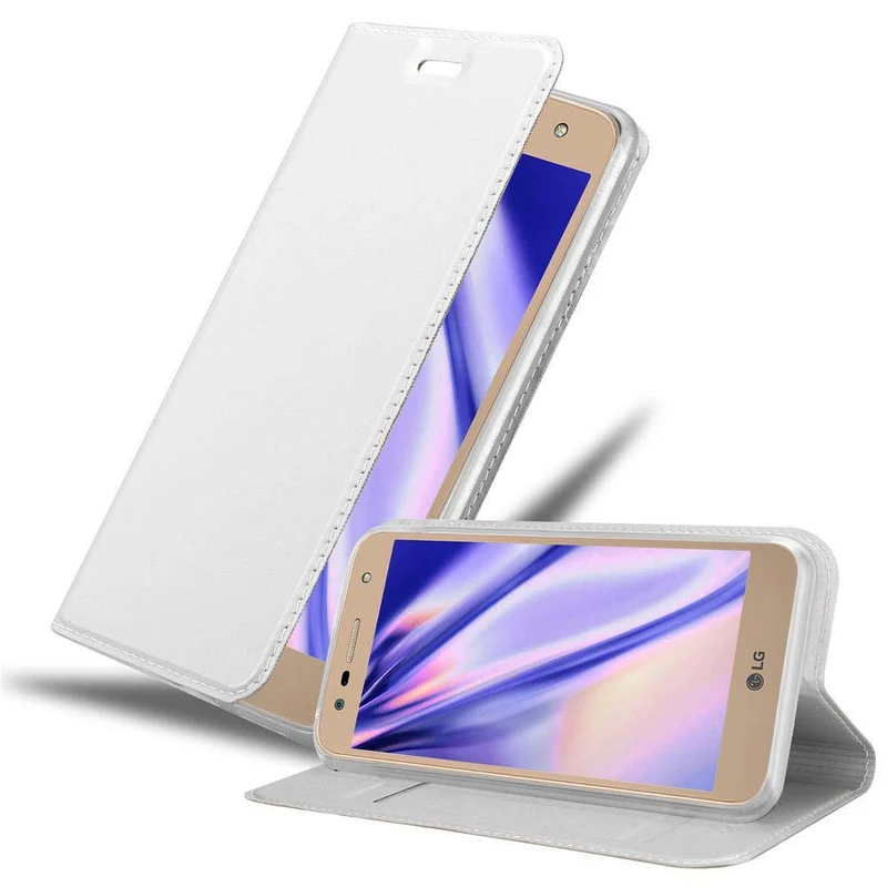 Cadorabo Hülle kompatibel mit LG X POWER 2 Schutzhülle mit Magnetverschluss, Standfunktion und Kartenfach