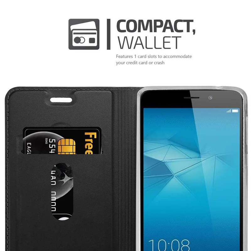 Cadorabo Hülle kompatibel mit Honor 5C Schutzhülle mit Magnetverschluss, Standfunktion und Kartenfach