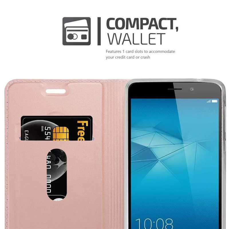 Cadorabo Hülle kompatibel mit Honor 5C Schutzhülle mit Magnetverschluss, Standfunktion und Kartenfach