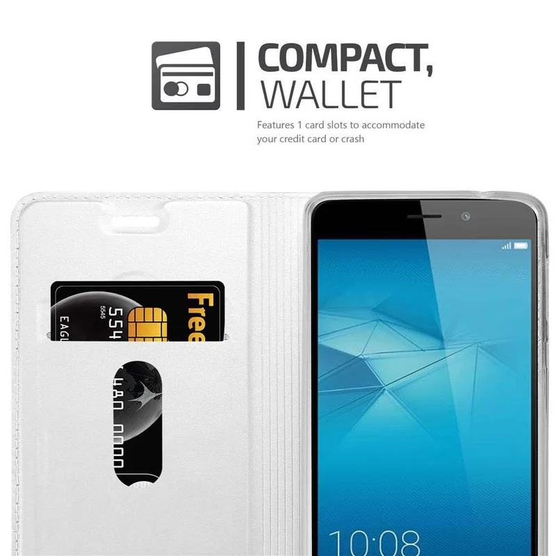 Cadorabo Hülle kompatibel mit Honor 5C Schutzhülle mit Magnetverschluss, Standfunktion und Kartenfach