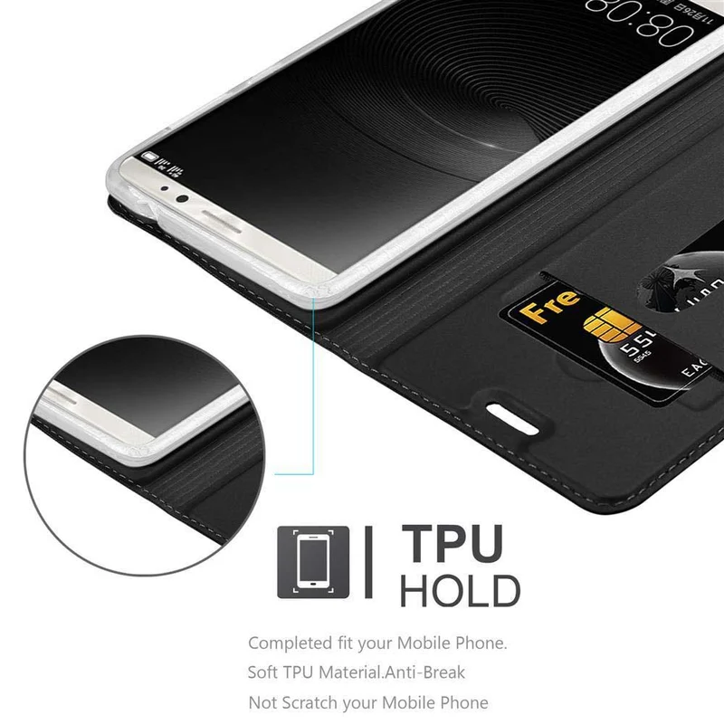 Cadorabo Hülle kompatibel mit Huawei MATE 8 Schutzhülle mit Magnetverschluss, Standfunktion und Kartenfach