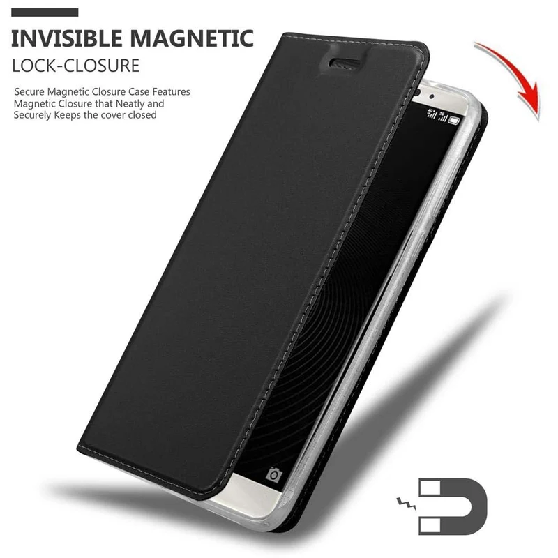 Cadorabo Hülle kompatibel mit Huawei MATE 8 Schutzhülle mit Magnetverschluss, Standfunktion und Kartenfach