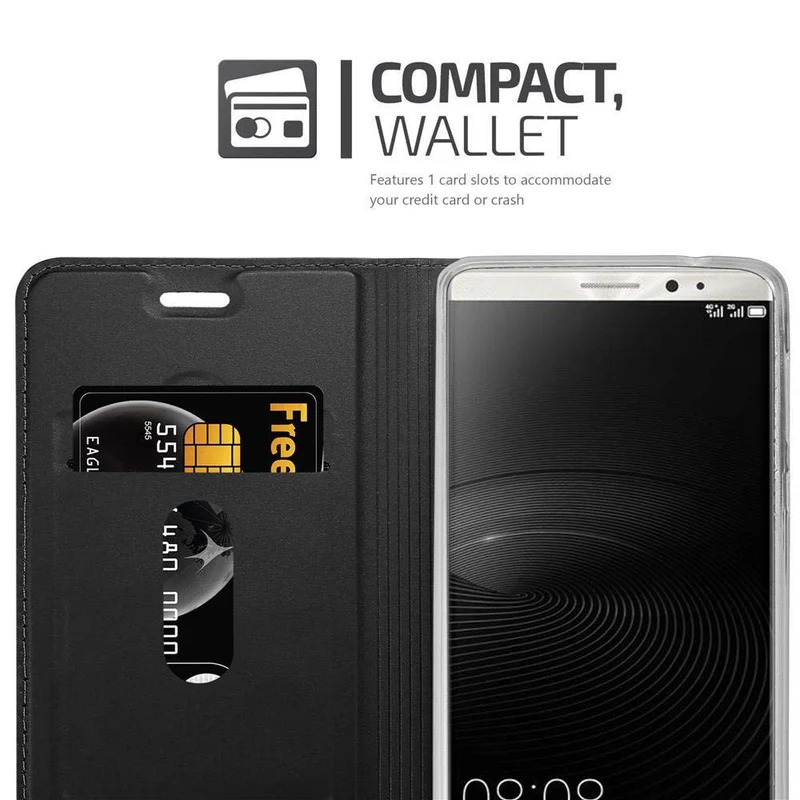 Cadorabo Hülle kompatibel mit Huawei MATE 8 Schutzhülle mit Magnetverschluss, Standfunktion und Kartenfach