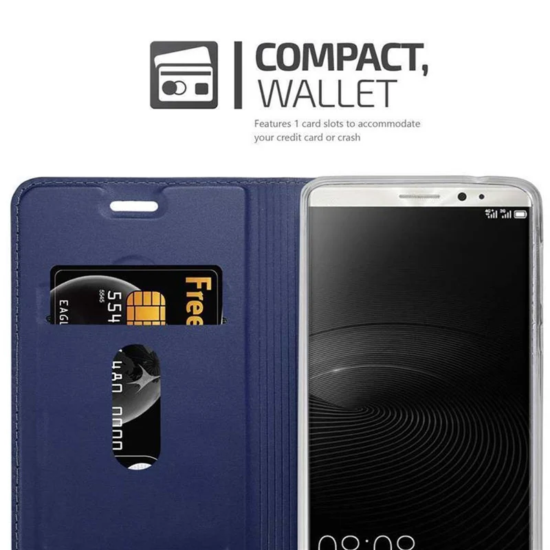 Cadorabo Hülle kompatibel mit Huawei MATE 8 Schutzhülle mit Magnetverschluss, Standfunktion und Kartenfach