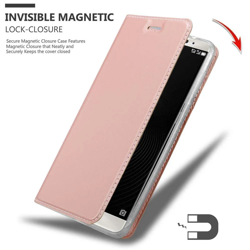 Cadorabo Hülle kompatibel mit Huawei MATE 8 Schutzhülle mit Magnetverschluss, Standfunktion und Kartenfach