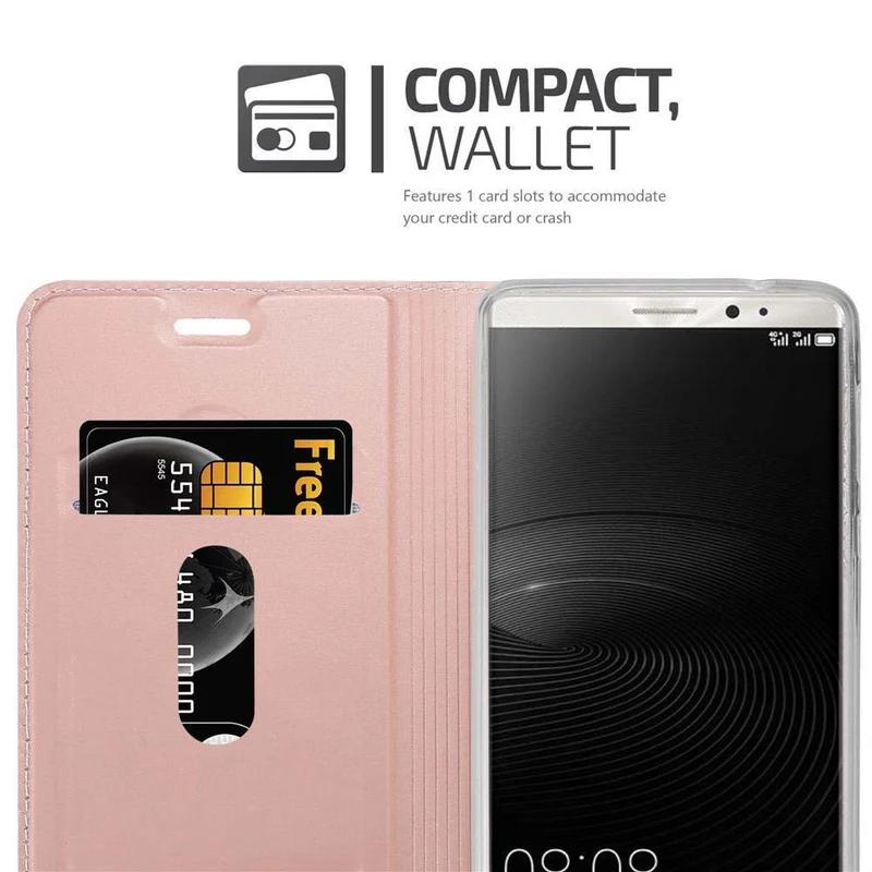 Cadorabo Hülle kompatibel mit Huawei MATE 8 Schutzhülle mit Magnetverschluss, Standfunktion und Kartenfach