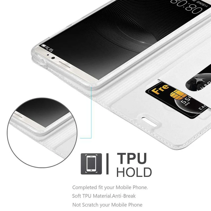 Cadorabo Hülle kompatibel mit Huawei MATE 8 Schutzhülle mit Magnetverschluss, Standfunktion und Kartenfach