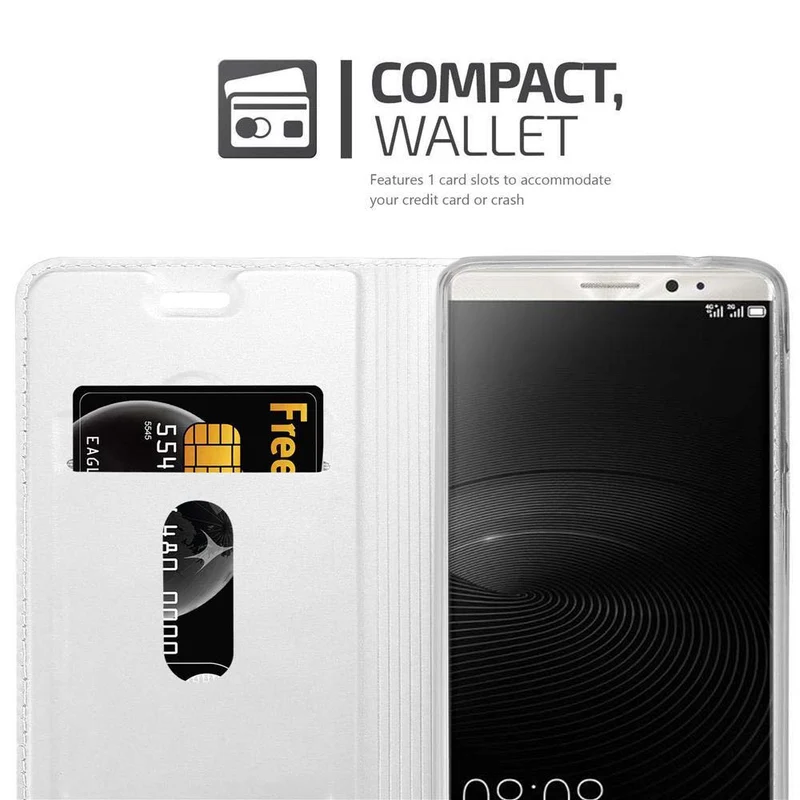Cadorabo Hülle kompatibel mit Huawei MATE 8 Schutzhülle mit Magnetverschluss, Standfunktion und Kartenfach