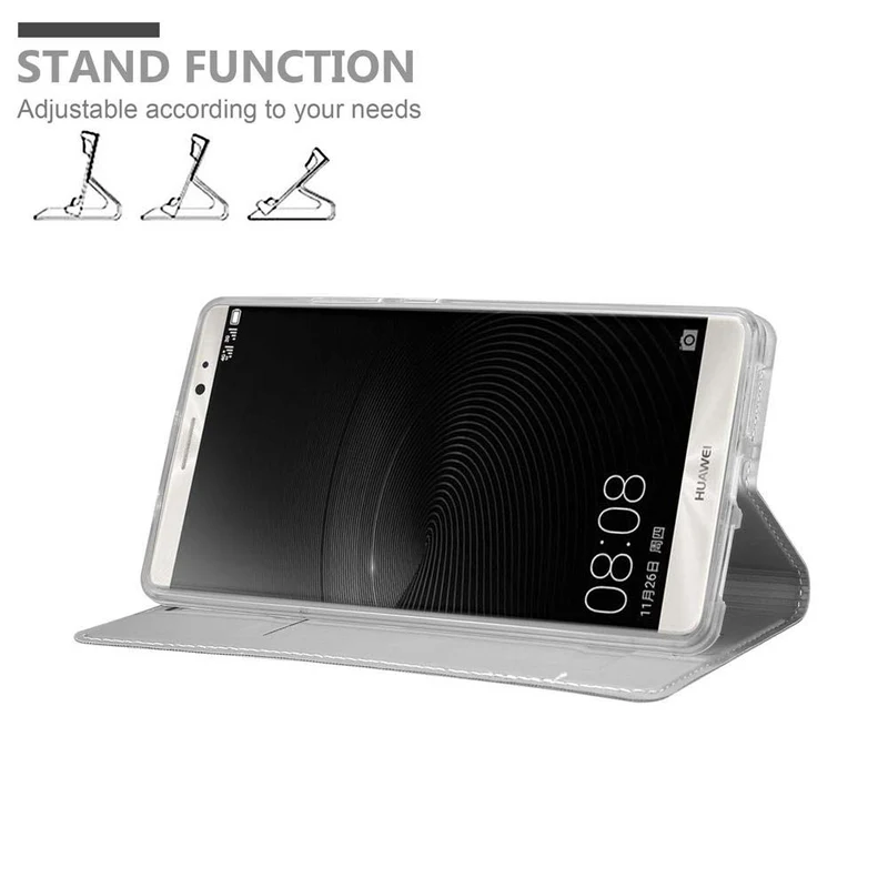 Cadorabo Hülle kompatibel mit Huawei MATE 8 Schutzhülle mit Magnetverschluss, Standfunktion und Kartenfach